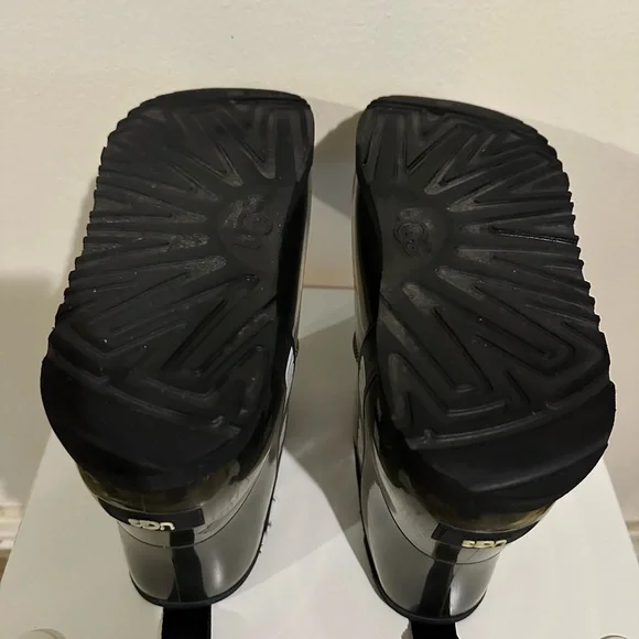 UGG Black Winter Rain Boots with Rugged Sole - Picture 6 of 6